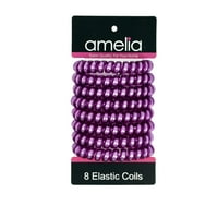 Amelia Beauty Products Veliki glatki sjajni Center Elastični zavojnice za kosu, 2. Spiralne kose promjera