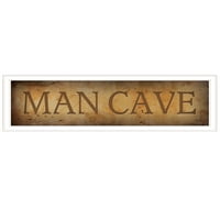Čovjek pećina od strane Artisana Johna Jonesa, spreman za obnarenje uokvirenog otiska, bijelog okvira