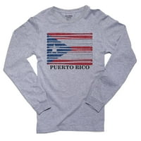 Portoriko bejzbol klasik - Svjetski vintage šišmiši zastave muške majice s dugim rukavima