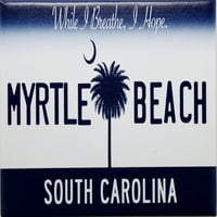 Myrtle Beach South Carolina Registarske tablice Frižider Kolekcionarski suvenirni magnet