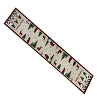 Imepou Božićna ukras pribor Crveni i bijeli Božićni kućni materijal Dobavljač pletene tkanine trpeznjak kreativni božićni stolnjak