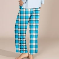 NSENDM Capri gamaši sa džepovima za žene plus veličine, hlače za žene salon visoke struk pamučne posteljine