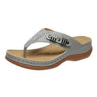 LILGIUY ženske ortopedske sandale klinove flip-flops vanjsku plažu sandale udobne cipele sa ergonomskim