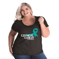 - Ženska majica plus veličine - rak grlića materice