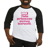 Cafepress - ova princeza štedi sebi bejzbol dres - pamučni bejzbol dres, majicu Raglan