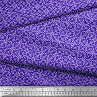 Soimoi Blue Japan Crepe saten tkanina arrow & Diamond Geometrijska štampana tkanina od dvorišta široko