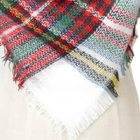 YBeauty Ženske šal spaja Vintage Style Tassel Hem Extra dugačak patchwork zimski šal za uniseks