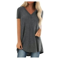 Ženska majica Moda plus veličina Print V izrez Kratka bluza s dugim rukavima Proljeće ljetne vrhove