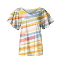 GUZOM WOMENS T majice Cleance- V izrezani Comfy kratki rukav Trendi slatke košulje casual bluza Tee