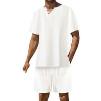 Muška vježbanje set kratkih rukava i kratkih hlača postavljaju ljetnu komad majice u boji