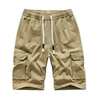Muški teretni kratke hlače izvlačenja elastične čipke čvrste kratke hlače sa džepovima