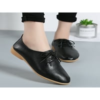 Colisha Womens Stanovi čipke up casual cipele Memory Loafers School Comfort Mokasini na šetnji cipelama crna 5