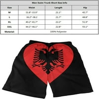 Muška ljubav Albanija Zastava Brzi suvi surf Swim Trunks ploče na plaži Storks hlače sa džepovima Sportske