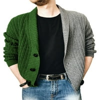 Muška zimska pletena kardigan dugih rukava džemper kafe casual pletena