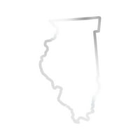 Illinois Outline naljepnica naljepnica Die Cut - samoljepljivi vinil - Vremenska zaštitna - izrađena