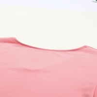 Ženske pogotke u boji V izrez Batwing košulje od pola rukava Loose Stripes bluza vrhovi