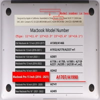 Kaishek Hard Case Shell Cover Compatibible Najnoviji MacBook Pro S s mrežnom ekranom + crni poklopac