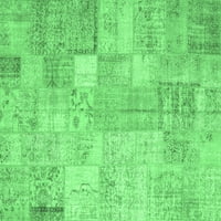 Ahgly Company Zatvoreni pravokutnik patchwork smaragdno zelene zelene prelazne prostirke, 7 '10'
