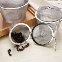 Dual kopčni filter za čaj - veliki kapacitet nehrđajući čelik ekstra fina mrežaste biljne cjedilo, kućno kuhanje