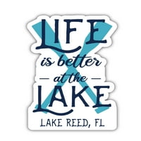 Lake Reed Florida Suvenir Frižider Magnet dizajn veslo 4-paket