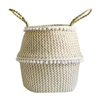 Yubatuo Seagrass pletena košarica sa cvijećem lonac sklopiva košarica za prljavu košaru za pohranu za