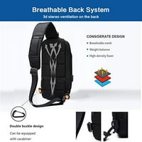 Muška torba za putovanja vodootporna sportska torba za prsa protiv krađe lozinke USB punjenje glasnika