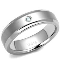 Luxe nakit dizajnira muški prsten od nehrđajućeg od nehrđajućeg čelika sa okruglim kubnim cirkonskim