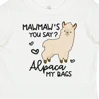Inktastic mawmaw, kažete da su Alpaca moje torbe poklon baby boy ili majica za bebe
