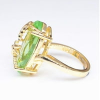 Najbolji poklon nakit modnih prstenova prsten Prirodni prozirni peridot dragog prstena luksuznih vjenčanih
