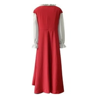 Meichang ženske plus veličina viktorijanska haljina laterne rukave Square srednjovjekovne vintage haljine