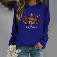Božićni vrhovi za žene Slatke jeleer Print majice Zimska odjeća Jesen Zima pulover Božićni okrugli džemper