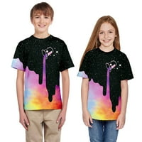 Djevojke dječake odjeću Veliki bluza vrhovi tiska 3D casual majica Teen Kids Ljetne djevojke vrhunce