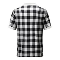 Muška košulja Golf majica Retro Color Contrast na otvorenom ulicom kratkih rukava, tamno siva, XL