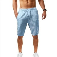 Muške kratke hlače Čvrsto kolor duljina koljena navlaka elastična vježba sportske casual labave hlače
