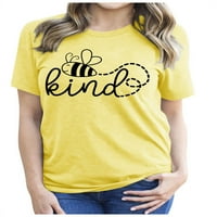 Ženska novost ljubazno slovo slatke pčele grafičke teže, ležerne moderne majice