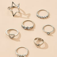 Prstenovi za žene i djevojke, Spavaći zglobni prsten Boho boemian vintage geometrijski gem kameni dragulj