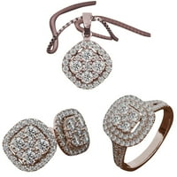 Naušnica ogrlica Postavite tri privjesak za lančani nakit nakita set nakita G
