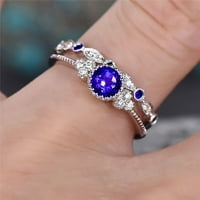 Modni ženski modni dijamantni prsten sa par nakita Set veličine 5-10