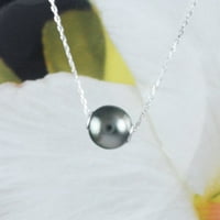 Prekrasna havajska originalna ogrlica od tahitijske biserne, srebrna ogrlica od tahitijskog bisera,