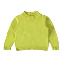 Dječji pulover topli pleteni džemperi džemper posade Djevojke Termalni skakač Top igrajući zeleno 2