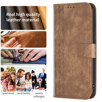 -Lion za Samsung Galaxy S Ultra Slow Case Case sa držačem kartice, reljefnom mrežom Mekoj PU kožnom