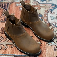 Puuawkoer muške cipele visoke gornje kožne čizme Vintage kožne okrugle nožne cipele s kratkim čizmama