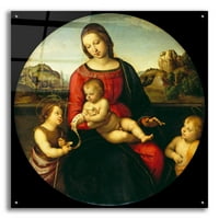 Epska umjetnost 'Madona sa djetetom, Sveti John i dijete Saint' by Raphael, akrilna staklena zida Art, 36 x36
