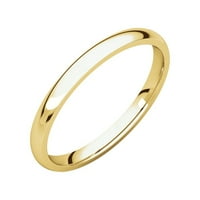 10k žuto zlato polirano svjetlo Comfort Fit Band prsten - 1. grama - veličina 7