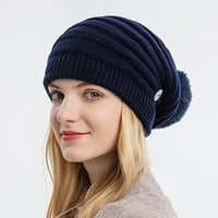 Kape za žene Ženski pleteni šeširi mogu objesiti vanjske tople vunene kape Chmora