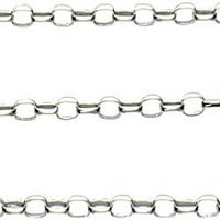 Sterling srebrni dijamantni rez rolo ovalni 2x kabelski lanac Italija Nedovršeni skupni nogostupaj