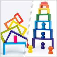Drvene igračke za lutke duge, razne boje i oblici, Montessori igre, obrazovne igračke za djecu, bebe i male