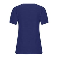 Ženske kratkih rukava Casual T-majice V Vrući izrez TEE Labav Comfy tunika Bluza Lagana plus veličina
