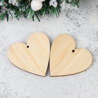 Božićni drveni viseći drveni izrezi poklon oznaka Privjesak za oblikovanje srčanog oblika za Craft Ornament