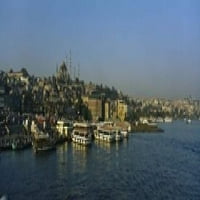 Panoramske slike PPI53409L brodovi privezani u luci Istanbul Turkey Poster Print panoramskim slikama
